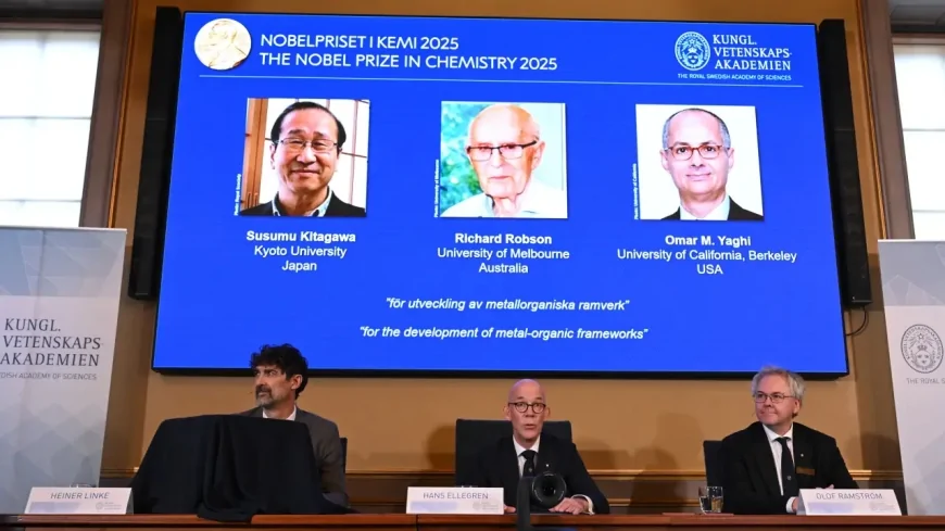 Trio revoluciona armazenamento de gases e conquista o Nobel de Química 2025
