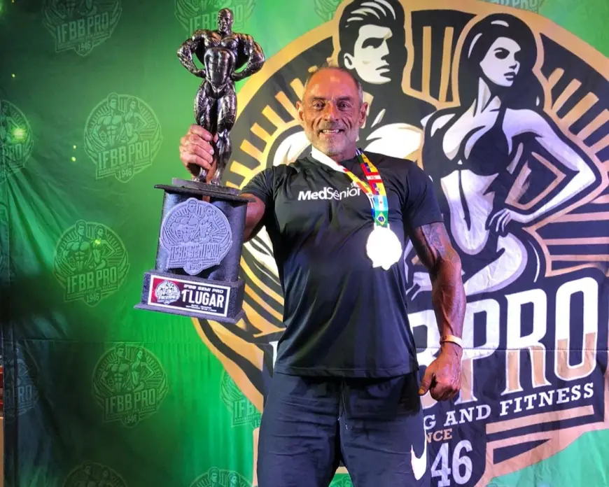 Atleta conquista título sul-americano de fisiculturismo e inspira longevidade ativa